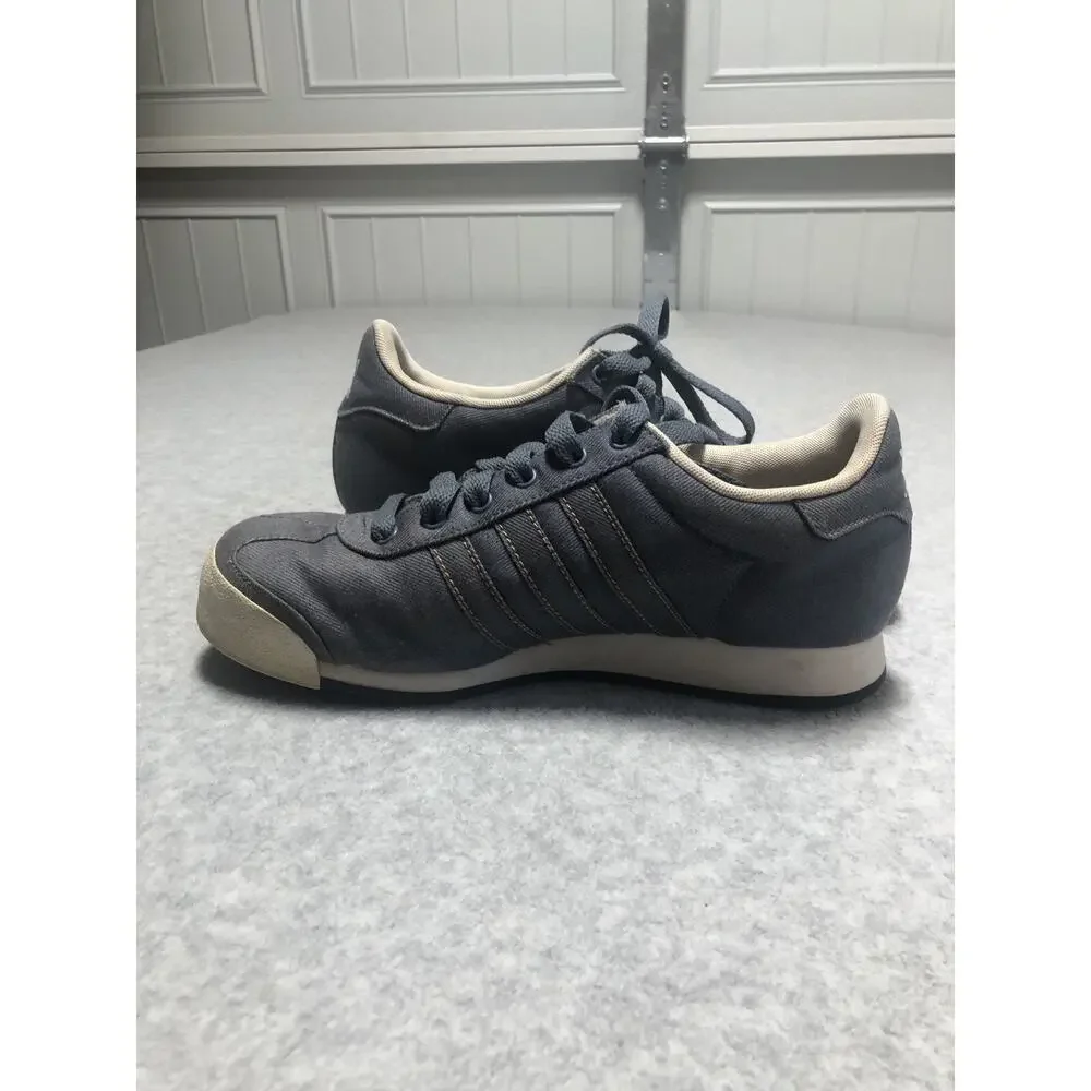Adidas Samoa Shoes Mens Size 7.5 Blue Gray Tennis Walking Low Top